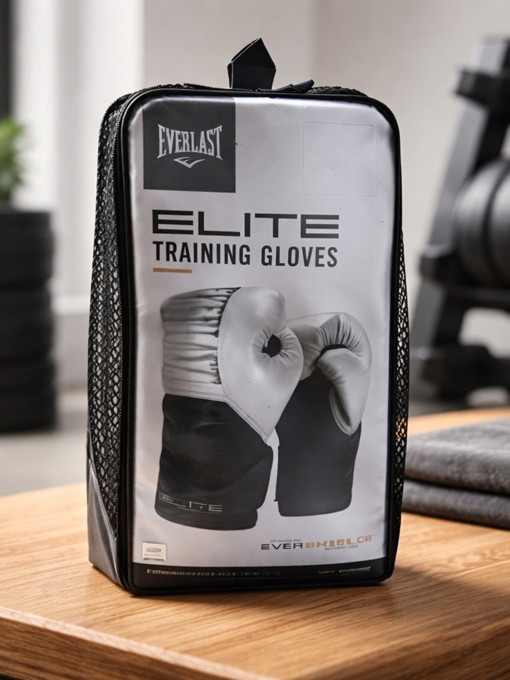 Everlast Black and White Elite Training Gloves